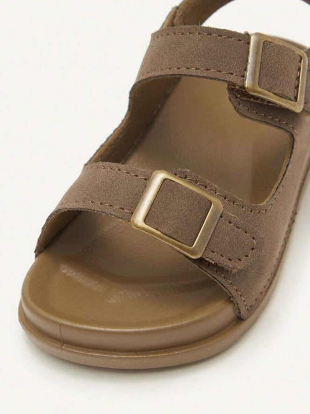Toddler Boy Brown Suede Double-Buckle Sandals - 5.5 - Picture 4 of 8